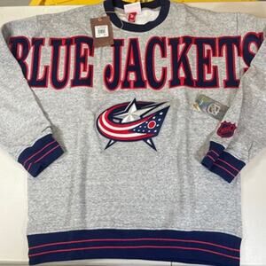 Columbus Blue Jackets Mitchell & Ness Fleece Pullover Sweatshirt